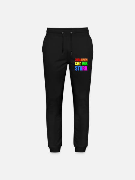 zusammen sind wir stark - Stanley/Stella Unisex Bio Jogginghose Mover - Schwarz