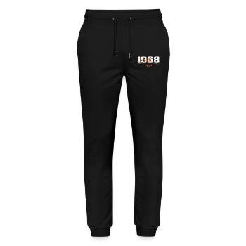 1968 Vintage Retro 1968 1968 Geburtstagsgeschenk - Stanley/Stella Unisex Bio Jogginghose Mover  - Schwarz - Vorne - Marisol (170cm) & Nik (191cm)