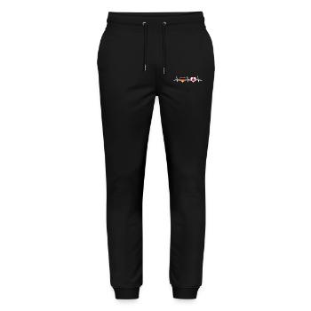 Japon Allemagne Battement de cœur Drapeau Japonais - Pantalon de jogging bio MOVER Stanley/Stella unisexe - noir - Devant - Marisol (170cm) & Nik (191cm)