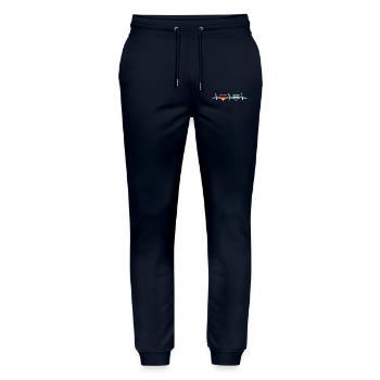 Syrie Allemagne Heartbeat Drapeau Syriens - Pantalon de jogging bio MOVER Stanley/Stella unisexe - marine - Devant - Marisol (170cm) & Nik (191cm)