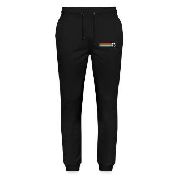 Retro 1976 t-shirt 76 vintage 1976 - Stanley/Stella Mover Unisex Organic Jogging Trousers - black - Front - Marisol (170cm) & Nik (191cm)