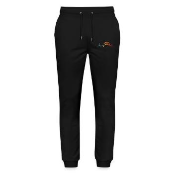 Firefighter heartbeat firefighter - Stanley/Stella Mover Unisex Organic Jogging Trousers - black - Front - Marisol (170cm) & Nik (191cm)
