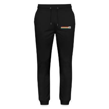 Retro 1983 t-shirt 83 vintage 1983 - Stanley/Stella Unisex Bio Jogginghose Mover  - Schwarz - Vorne - Marisol (170cm) & Nik (191cm)