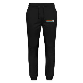 Retro 1967 t-shirt 67 vintage 1967 - Stanley/Stella Mover Unisex Organic Jogging Trousers - black - Front - Marisol (170cm) & Nik (191cm)