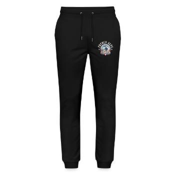 I spend the winter in La Clusaz - Pantalon de jogging bio MOVER Stanley/Stella unisexe - noir - Devant - Marisol (170cm) & Nik (191cm)