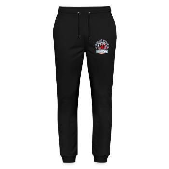 I spend the winter in Megève - Stanley/Stella Mover Unisex Organic Jogging Trousers - black - Front - Marisol (170cm) & Nik (191cm)