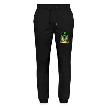 Chien carlin de la Saint-Patrick - Pantalon de jogging bio MOVER Stanley/Stella unisexe - noir - Devant - Marisol (170cm) & Nik (191cm)