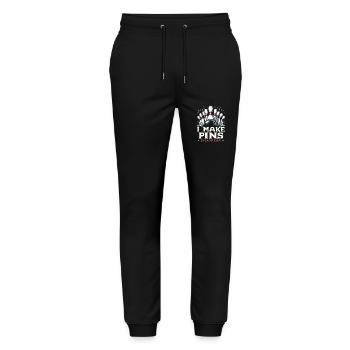 Bowling Bowler Pin Ball Bowling Ball - Stanley/Stella Mover Unisex Organic Jogging Trousers - black - Front - Marisol (170cm) & Nik (191cm)