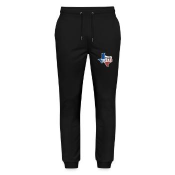 Texas State Texans Texas - Stanley/Stella Mover Unisex Organic Jogging Trousers - black - Front - Marisol (170cm) & Nik (191cm)