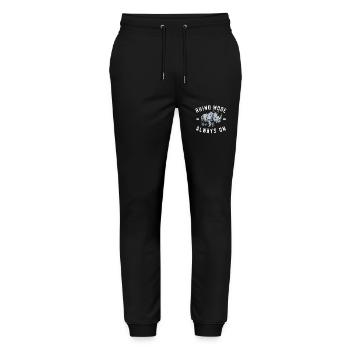 Nashorn Rhinozeros - Stanley/Stella Unisex Bio Jogginghose Mover  - Schwarz - Vorne - Marisol (170cm) & Nik (191cm)
