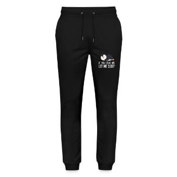 Pinguin Pinguine Tier - Stanley/Stella Unisex Bio Jogginghose Mover  - Schwarz - Vorne - Marisol (170cm) & Nik (191cm)