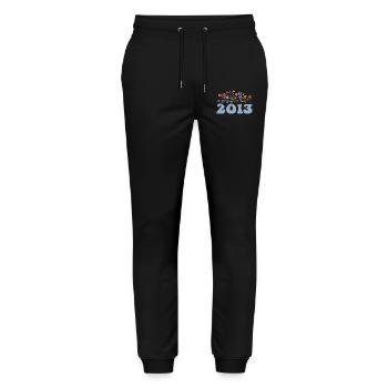 2013 Floral Pattern 2013 Floral Theme Flowers 2013 - Stanley/Stella Mover Unisex Organic Jogging Trousers - black - Front - Marisol (170cm) & Nik (191cm)