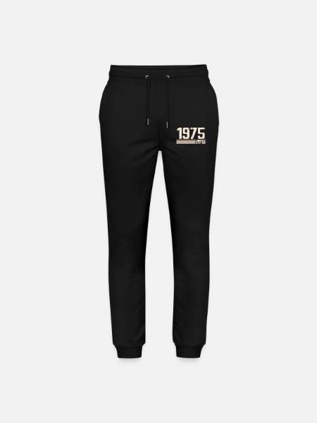 1975 Vintage 1975 Birthday 1975 Retro 1975 - Stanley/Stella Mover Unisex Organic Jogging Trousers - black