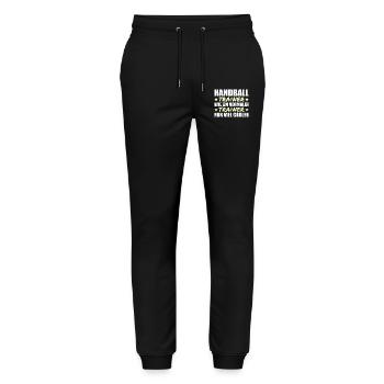 Handballtrainer sind viel cooler - Stanley/Stella Unisex Bio Jogginghose Mover  - Schwarz - Vorne - Marisol (170cm) & Nik (191cm)