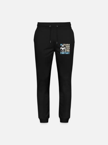 80th Birthday Funny Sayings - Stanley/Stella Mover Unisex Organic Jogging Trousers - black
