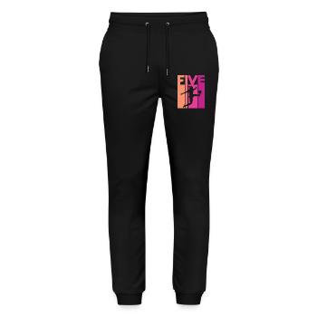 Footballeur Football 5ème Anniversaire - Pantalon de jogging bio MOVER Stanley/Stella unisexe - noir - Devant - Marisol (170cm) & Nik (191cm)