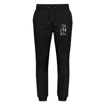 9th Birthday Football - Stanley/Stella Mover Unisex Organic Jogging Trousers - black - Front - Marisol (170cm) & Nik (191cm)