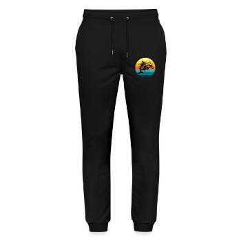 Delfin - Stanley/Stella Unisex Bio Jogginghose Mover  - Schwarz - Vorne - Marisol (170cm) & Nik (191cm)