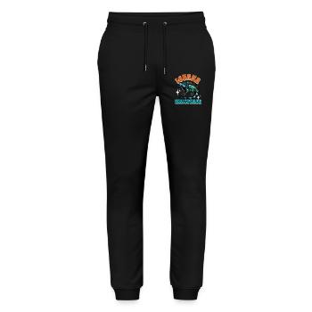 Leguan - Stanley/Stella Unisex Bio Jogginghose Mover  - Schwarz - Vorne - Marisol (170cm) & Nik (191cm)