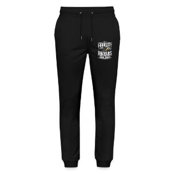 Forklift driver - Stanley/Stella Mover Unisex Organic Jogging Trousers - black - Front - Marisol (170cm) & Nik (191cm)