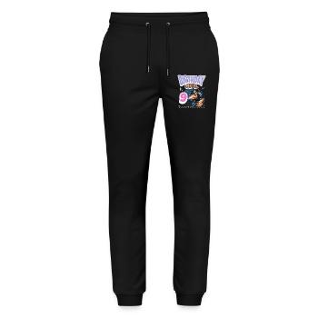 Horse 9th Birthday Girl Kids - Stanley/Stella Mover Unisex Organic Jogging Trousers - black - Front - Marisol (170cm) & Nik (191cm)