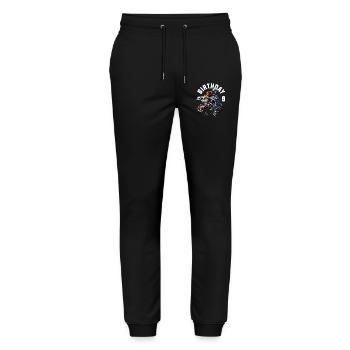 Motocross 9th Birthday - Stanley/Stella Mover Unisex Organic Jogging Trousers - black - Front - Marisol (170cm) & Nik (191cm)