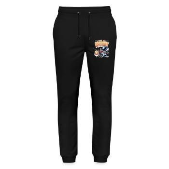 Astronaute de football 8e anniversaire - Pantalon de jogging bio MOVER Stanley/Stella unisexe - noir - Devant - Marisol (170cm) & Nik (191cm)