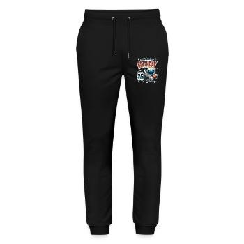 Astronaut 15th Birthday Football - Stanley/Stella Mover Unisex Organic Jogging Trousers - black - Front - Marisol (170cm) & Nik (191cm)