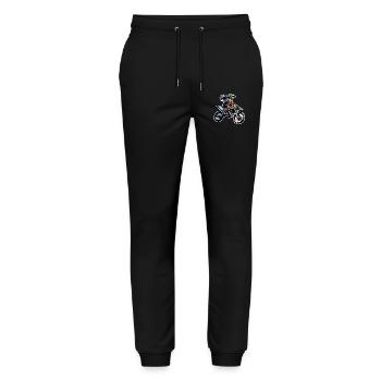 Motocross Femmes Filles Fille - Pantalon de jogging bio MOVER Stanley/Stella unisexe - noir - Devant - Marisol (170cm) & Nik (191cm)