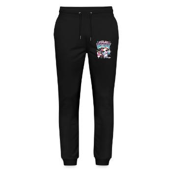 1st Birthday Cat Graffiti - Stanley/Stella Mover Unisex Organic Jogging Trousers - black - Front - Marisol (170cm) & Nik (191cm)