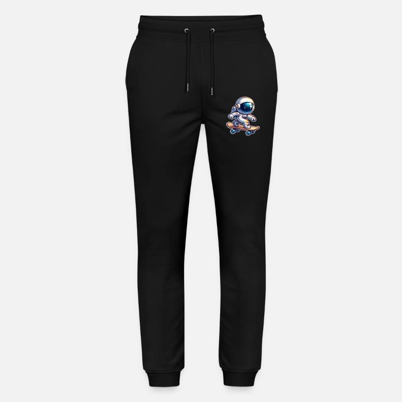 Skateboard Skater Astronaut - Stanley/Stella Unisex Bio Jogginghose Mover  - Schwarz