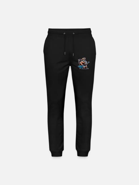 Capybara Rock and Roll Guitarist - Stanley/Stella Mover Unisex Organic Jogging Trousers - black
