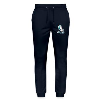 Kitesurfen Kitesurfer Kiteboard - Stanley/Stella Unisex Bio Jogginghose Mover  - Navy - Vorne - Marisol (170cm) & Nik (191cm)