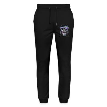 1971 Birthday Legend Leo - Stanley/Stella Mover Unisex Organic Jogging Trousers - black - Front - Marisol (170cm) & Nik (191cm)