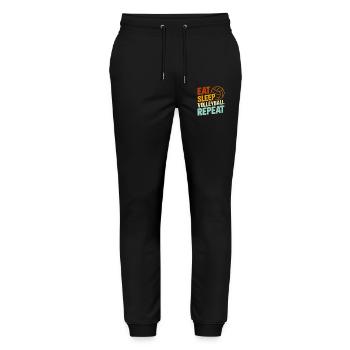 Volleyball - Stanley/Stella Mover Unisex Organic Jogging Trousers - black - Front - Marisol (170cm) & Nik (191cm)