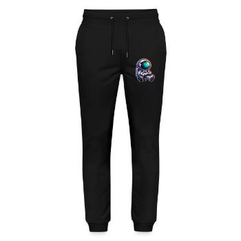 Astronaut Gaming - Stanley/Stella Unisex Bio Jogginghose Mover  - Schwarz - Vorne - Marisol (170cm) & Nik (191cm)
