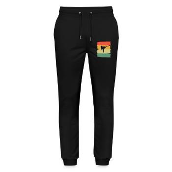 Karaté - Pantalon de jogging bio MOVER Stanley/Stella unisexe - noir - Devant - Marisol (170cm) & Nik (191cm)