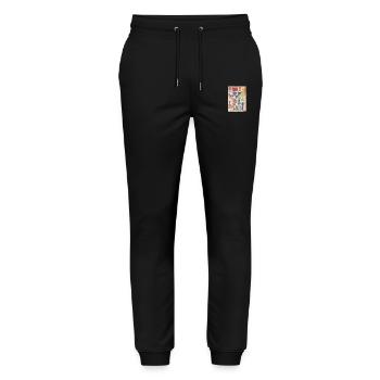 Connected in Time - Stanley/Stella Unisex Bio Jogginghose Mover  - Schwarz - Vorne - Marisol (170cm) & Nik (191cm)