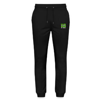 Padel Dad Cooler CLR w - Pantalon de jogging bio MOVER Stanley/Stella unisexe - noir - Devant - Marisol (170cm) & Nik (191cm)