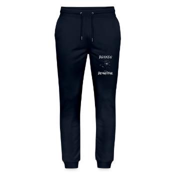 Broken but Beautiful - Stanley/Stella Unisex Bio Jogginghose Mover  - Navy - Vorne - Marisol (170cm) & Nik (191cm)