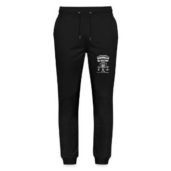Schonend behandeln - 51. Geburtstag Geschenk - Stanley/Stella Unisex Bio Jogginghose Mover  - Schwarz - Vorne - Marisol (170cm) & Nik (191cm)