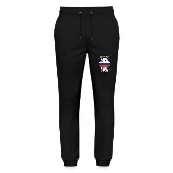 Russischer Papa wie ein normaler Papa nur cooler - Stanley/Stella Unisex Bio Jogginghose Mover  - Schwarz - Vorne - Marisol (170cm) & Nik (191cm)