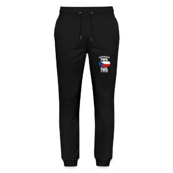 Tschechischer Papa wie normaler Papa nur cooler - Stanley/Stella Unisex Bio Jogginghose Mover  - Schwarz - Vorne - Marisol (170cm) & Nik (191cm)