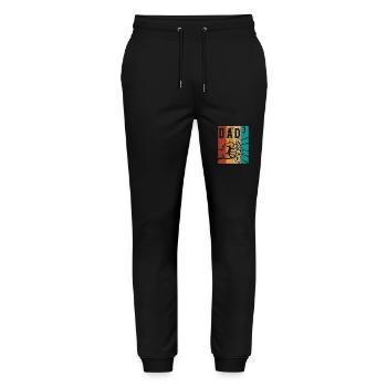 Dad 3 - Dad of three children - Team - Family - Stanley/Stella Mover Unisex Organic Jogging Trousers - black - Front - Marisol (170cm) & Nik (191cm)