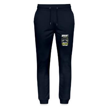 Airsoft Fields BB Guns Ich mag Airsoft - Stanley/Stella Unisex Bio Jogginghose Mover  - Navy - Vorne - Marisol (170cm) & Nik (191cm)