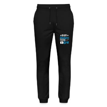 In meiner Dialysetechnik-Ära - Stanley/Stella Unisex Bio Jogginghose Mover  - Schwarz - Vorne - Marisol (170cm) & Nik (191cm)