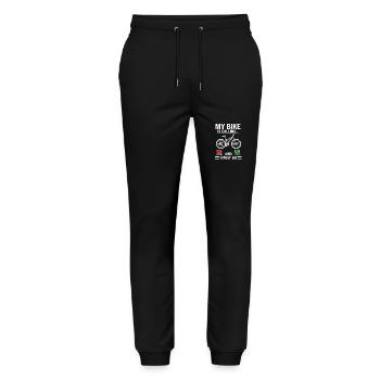 E-Bike EBike E Bike - Stanley/Stella Mover Unisex Organic Jogging Trousers - black - Front - Marisol (170cm) & Nik (191cm)