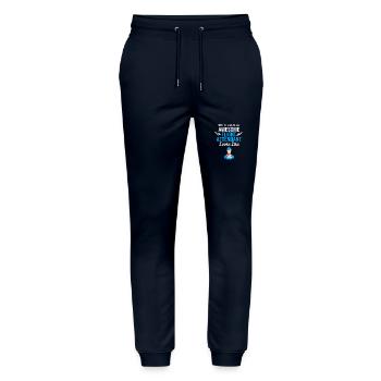 Flugbegleiter Stewardess - Stanley/Stella Unisex Bio Jogginghose Mover  - Navy - Vorne - Marisol (170cm) & Nik (191cm)