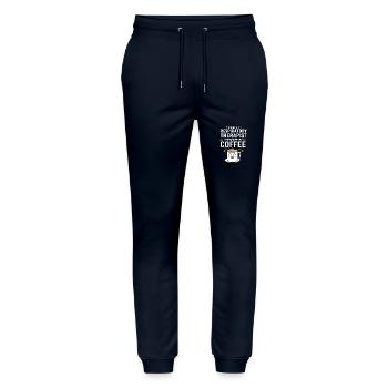 Atmen Atmung Atemwegstherapeut Sauerstoff - Stanley/Stella Unisex Bio Jogginghose Mover  - Navy - Vorne - Marisol (170cm) & Nik (191cm)