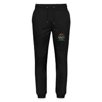 Faul Prokrastination Faulenzer Faulheit - Stanley/Stella Unisex Bio Jogginghose Mover  - Schwarz - Vorne - Marisol (170cm) & Nik (191cm)